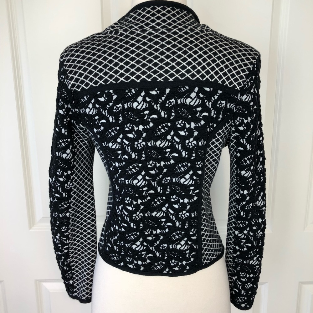 Anthropologie Moth Jacket Small Knit Moto Sweater - Picture 4 of 8